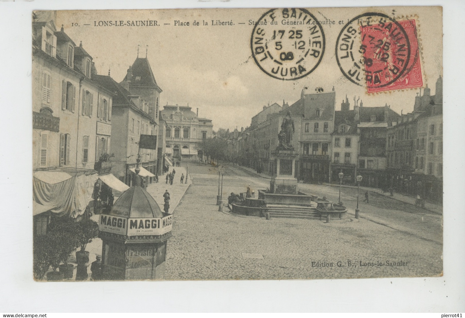 LONS LE SAUNIER - Place De La Liberté - Statue Du Général Lecourbe - Lons Le Saunier