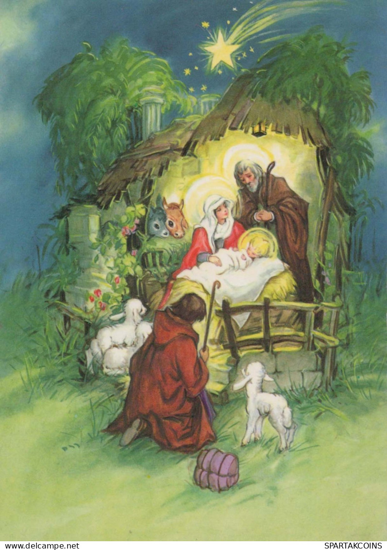 Jungfrau Maria Madonna Jesuskind Weihnachten Religion Vintage Ansichtskarte Postkarte CPSM #PBB834.DE - Jungfräuliche Marie Und Madona