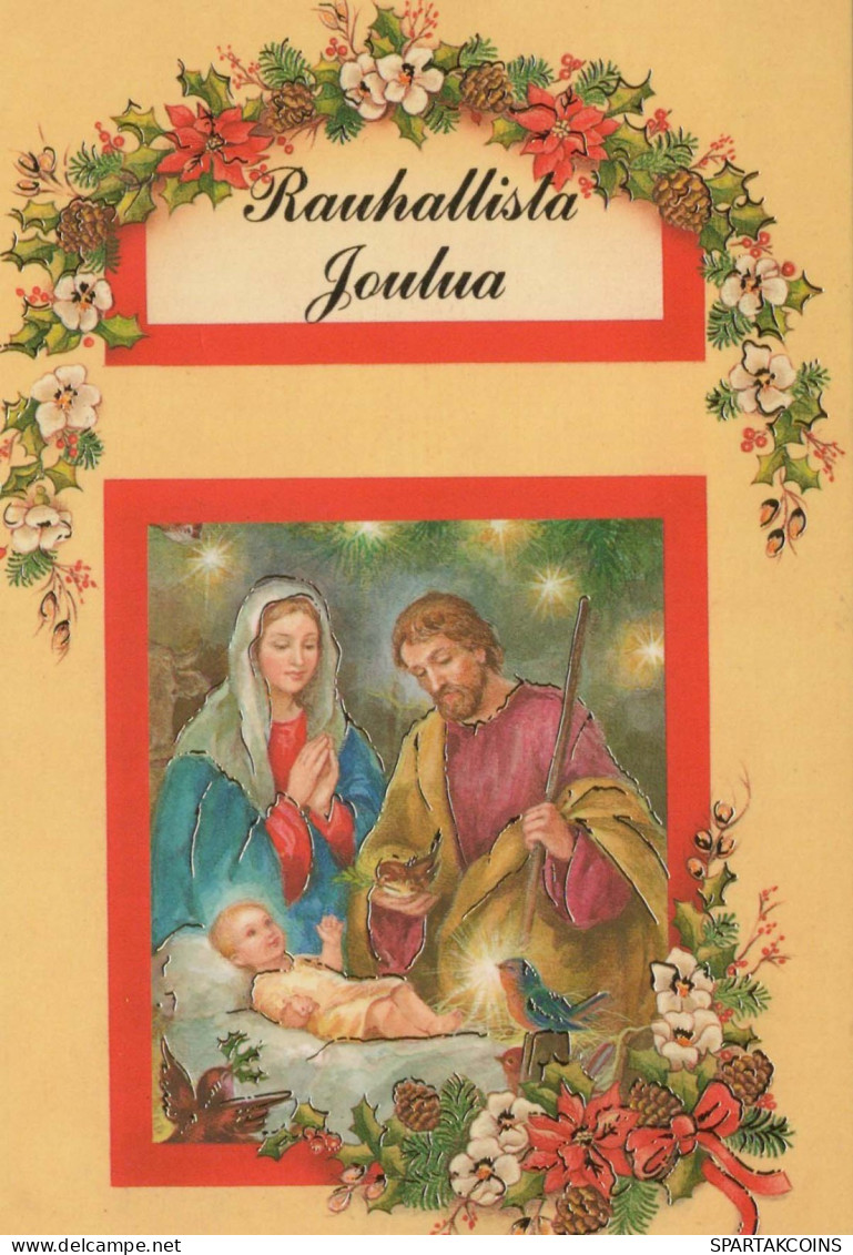 Jungfrau Maria Madonna Jesuskind Weihnachten Religion Vintage Ansichtskarte Postkarte CPSM #PBB773.DE - Vierge Marie & Madones