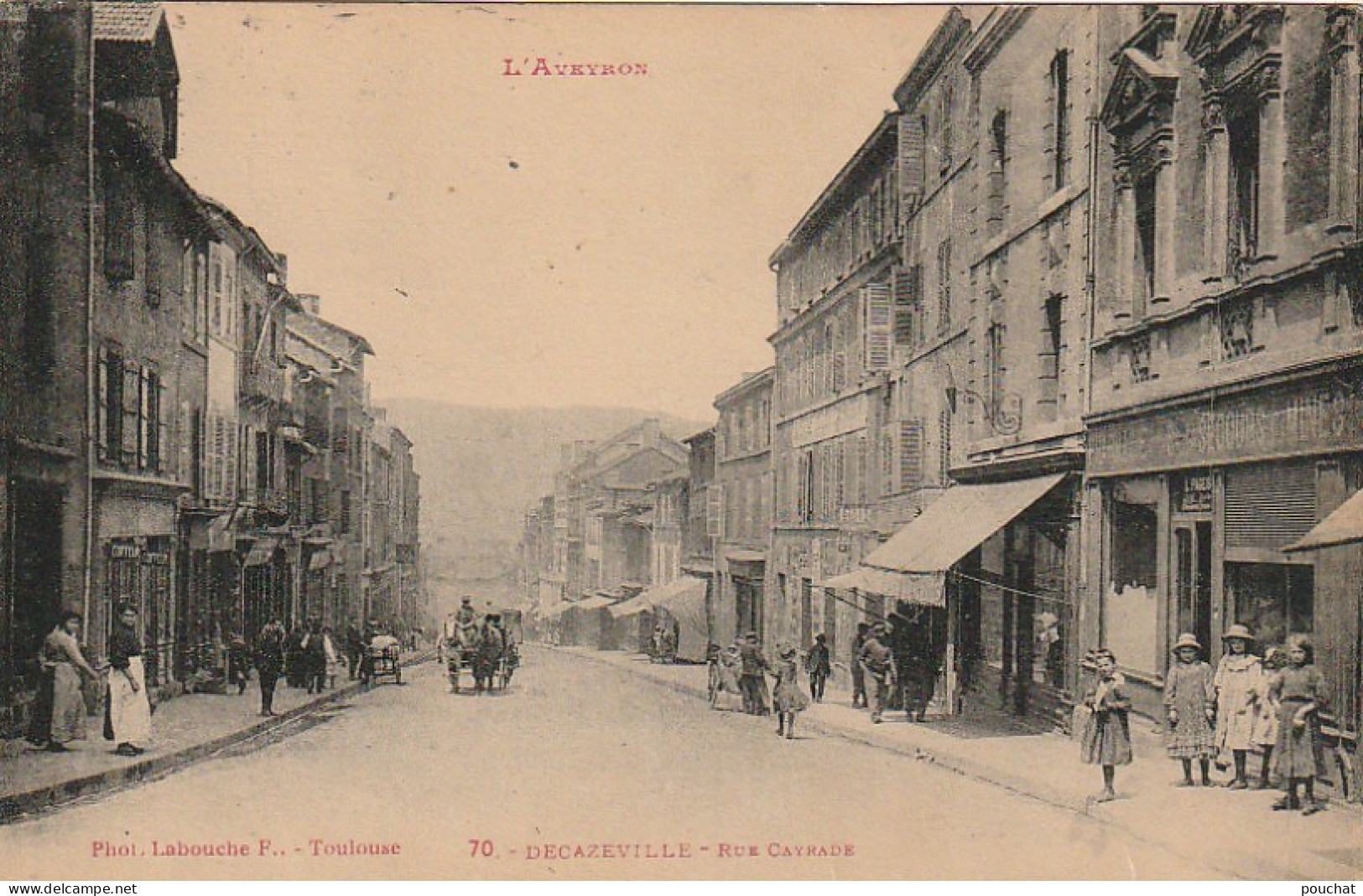 OP 22-(12) DECAZEVILLE - RUE CAYRADE - ATTELAGE - ANIMATION - 2 SCANS - Decazeville