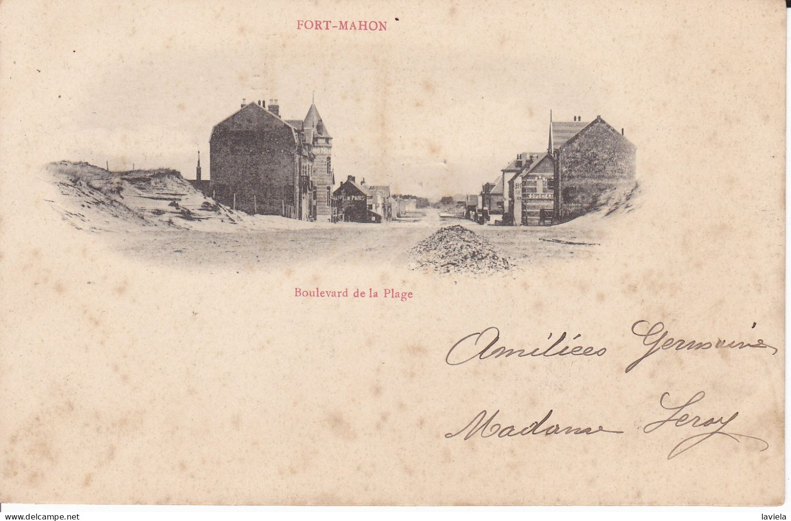 80  FORT-MAHON - Boulevard De La Plage - Circulée 1903 - Fort Mahon