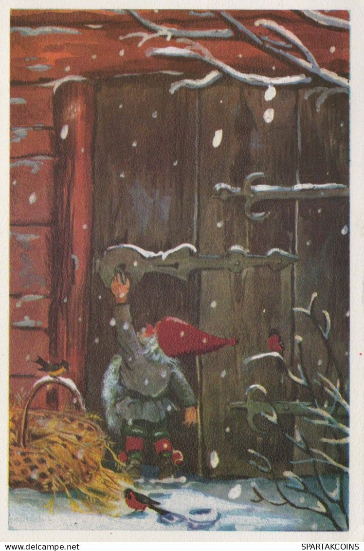 PÈRE NOËL Bonne Année Noël Vintage Carte Postale CPSM #PAU603.FR - Santa Claus