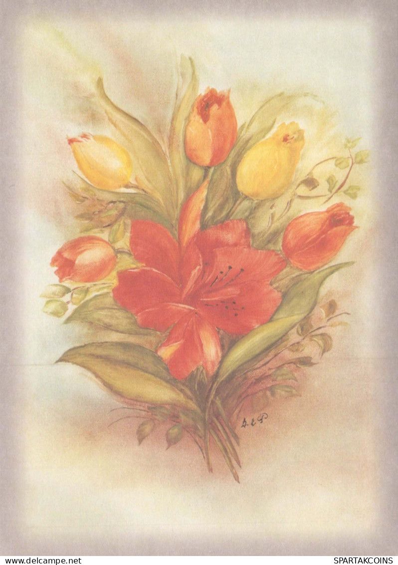 FLEURS Vintage Carte Postale CPSM #PAR132.FR - Flowers