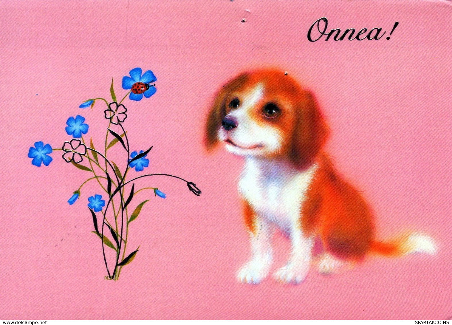 CHIEN Animaux Vintage Carte Postale CPSM #PAN615.FR - Dogs