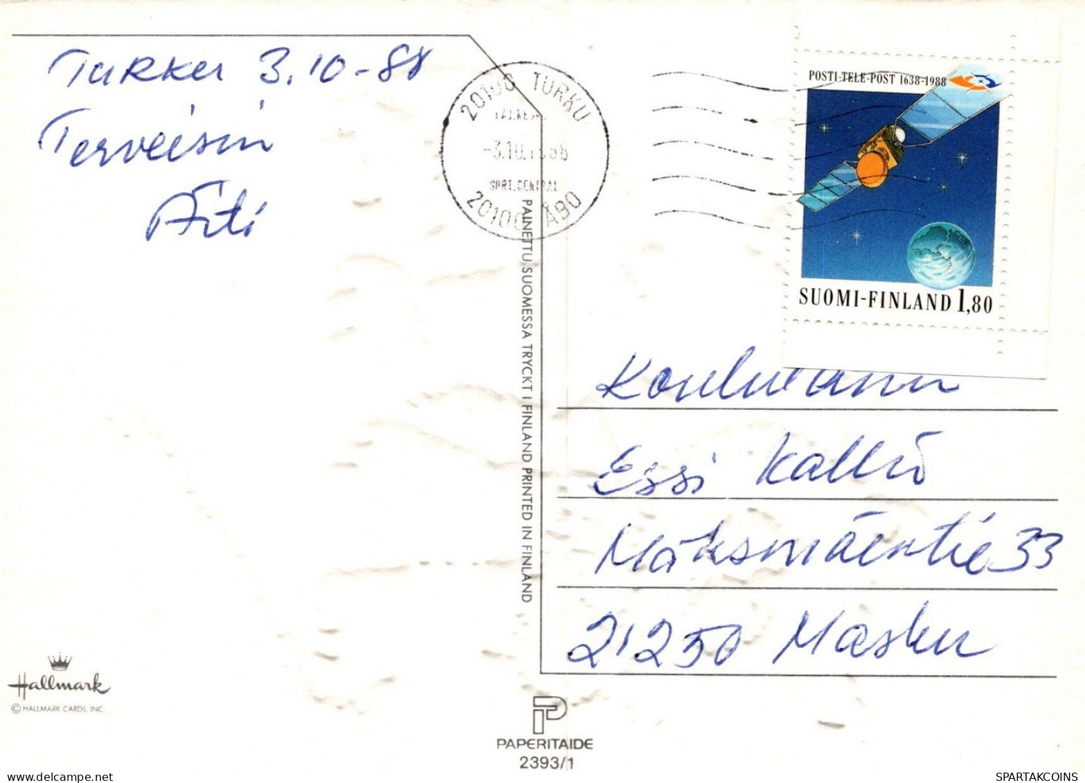 CHIEN ET CHATAnimaux Vintage Carte Postale CPSM #PAM050.FR - Dogs