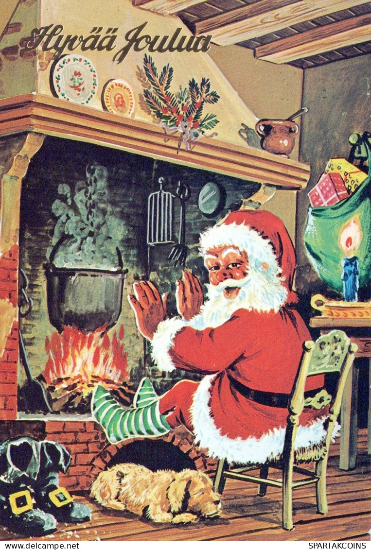 PÈRE NOËL NOËL Fêtes Voeux Vintage Carte Postale CPSM #PAK154.FR - Santa Claus