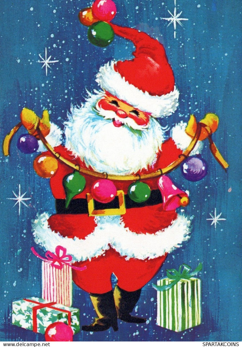 PÈRE NOËL NOËL Fêtes Voeux Vintage Carte Postale CPSM #PAJ593.FR - Santa Claus