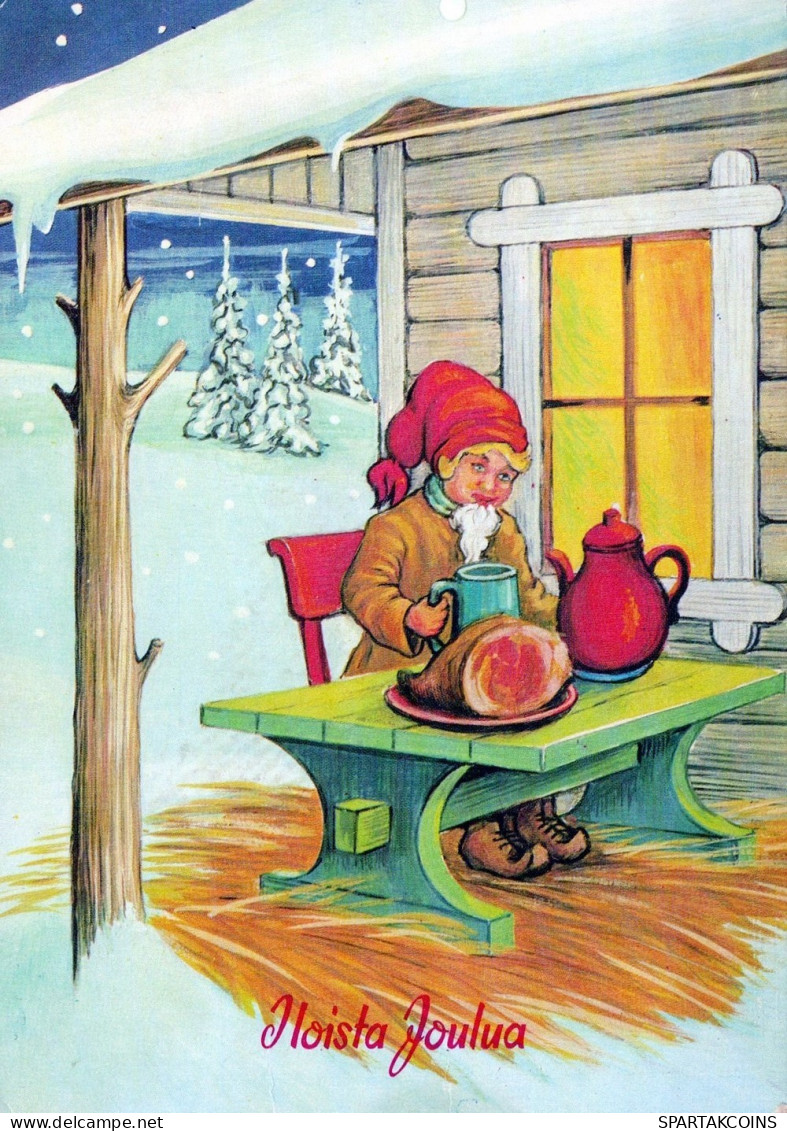 PÈRE NOËL NOËL Fêtes Voeux Vintage Carte Postale CPSM #PAK441.FR - Santa Claus