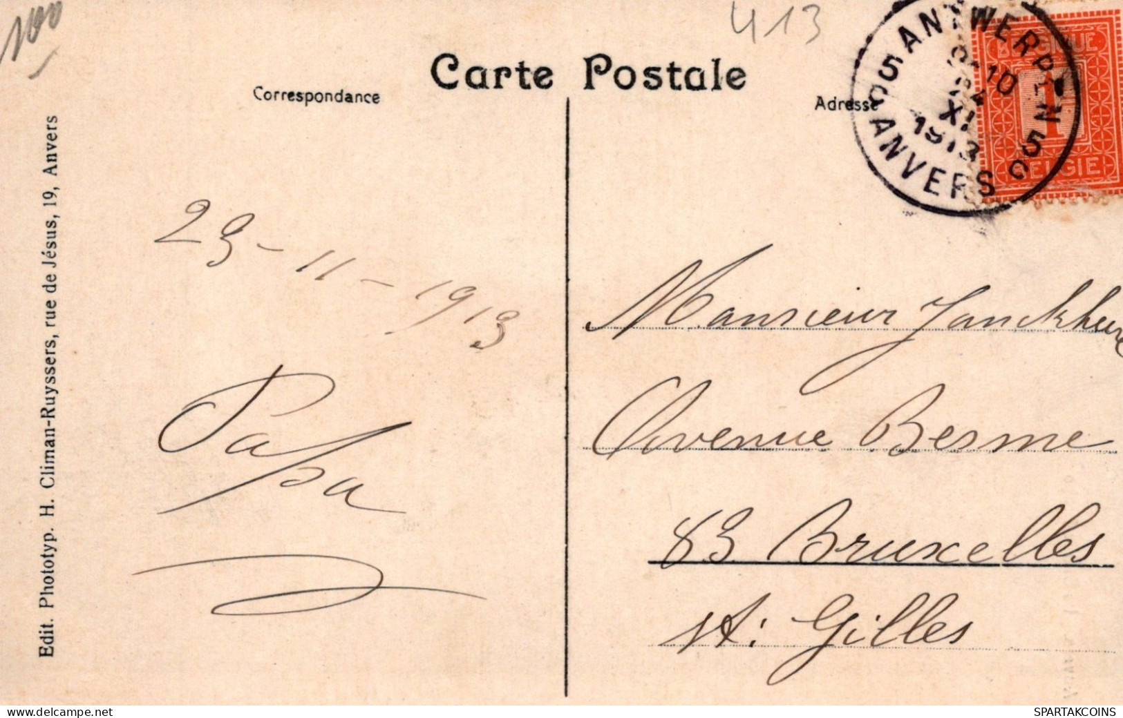 BÉLGICA AMBERES Postal CPA #PAD467.ES - Antwerpen