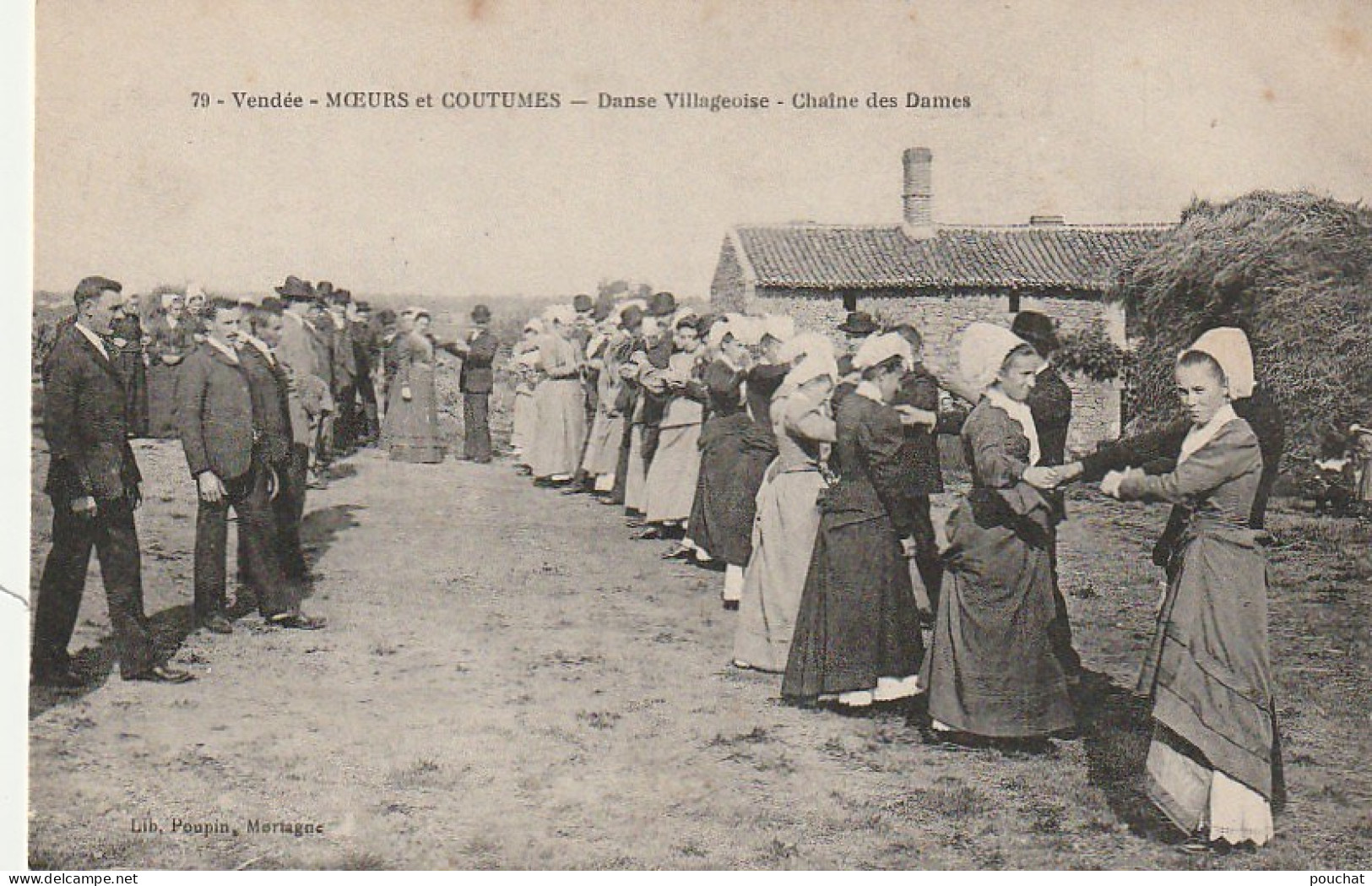 OP 23-(85) VENDEE - MOEURS ET COUTUMES - DANSE VILLAGEOISE - CHAINE DES DAMES - 2 SCANS - Pays De La Loire