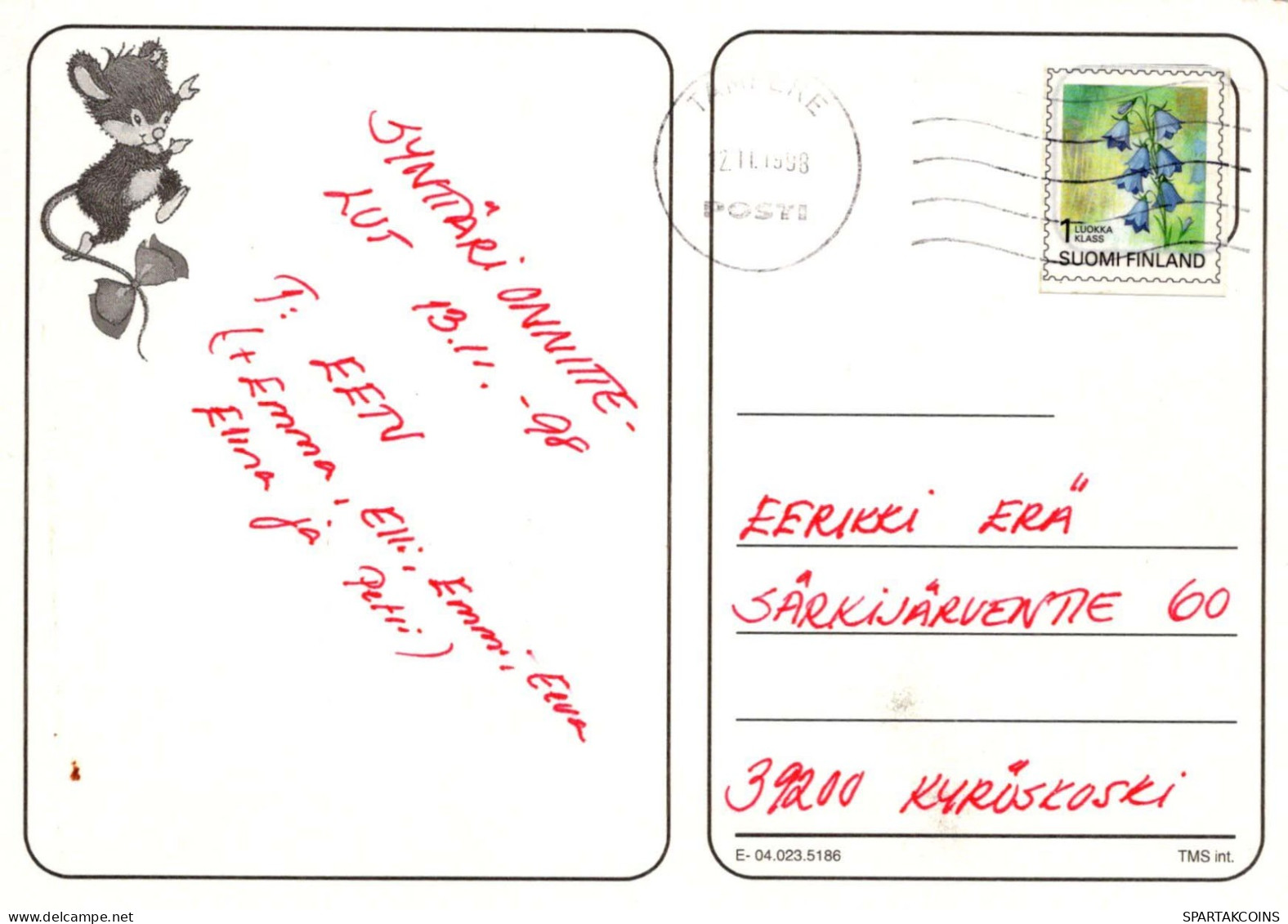 FELIZ CUMPLEAÑOS 5 Año De Edad NIÑO NIÑOS Vintage Tarjeta Postal CPSM #PBT801.ES - Compleanni