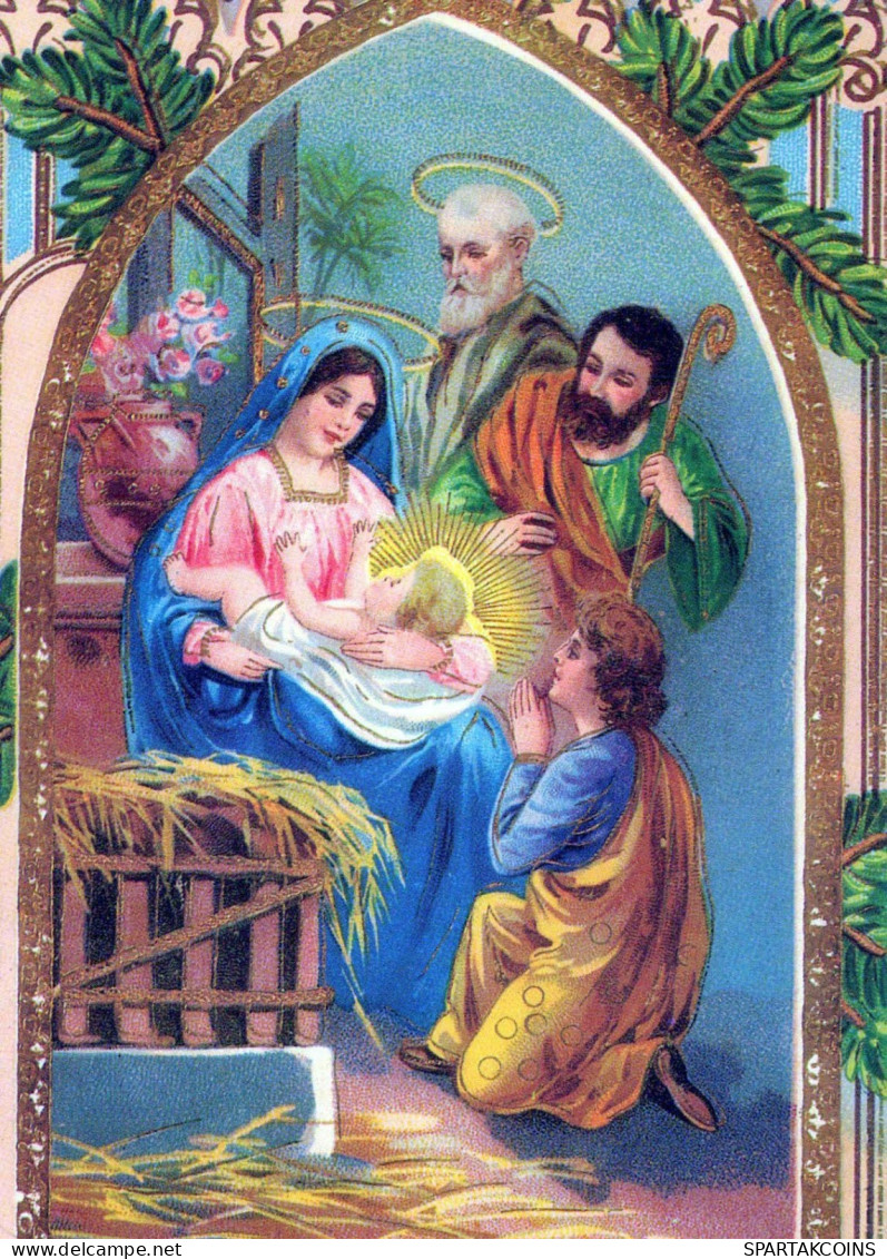 Virgen María Virgen Niño JESÚS Navidad Religión Vintage Tarjeta Postal CPSM #PBP994.ES - Vierge Marie & Madones
