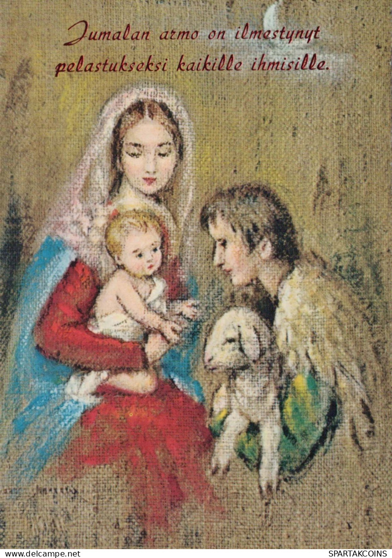 Virgen María Virgen Niño JESÚS Navidad Religión Vintage Tarjeta Postal CPSM #PBP801.ES - Vierge Marie & Madones
