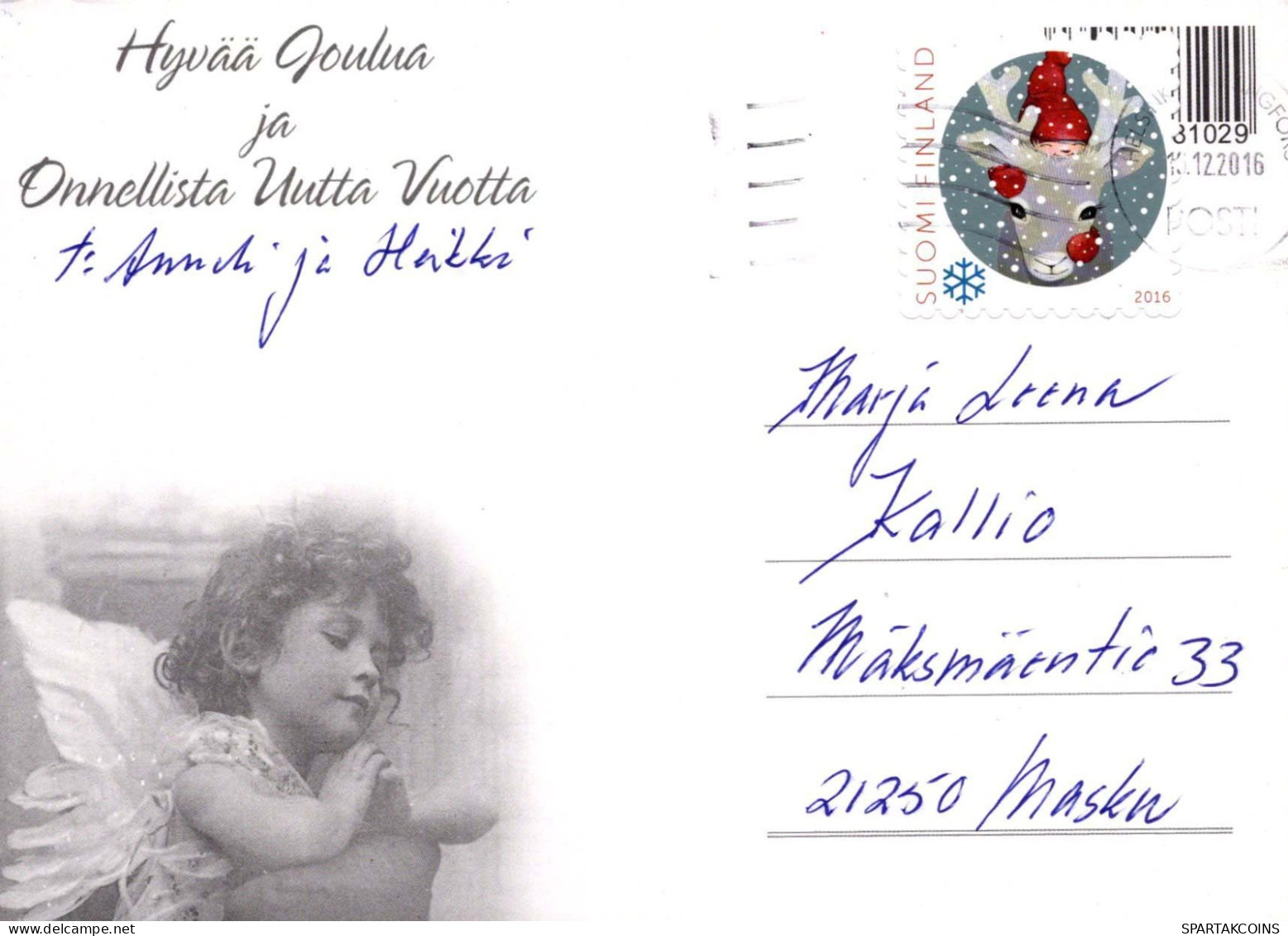 ÁNGEL Navidad Vintage Tarjeta Postal CPSM #PBP544.ES - Anges