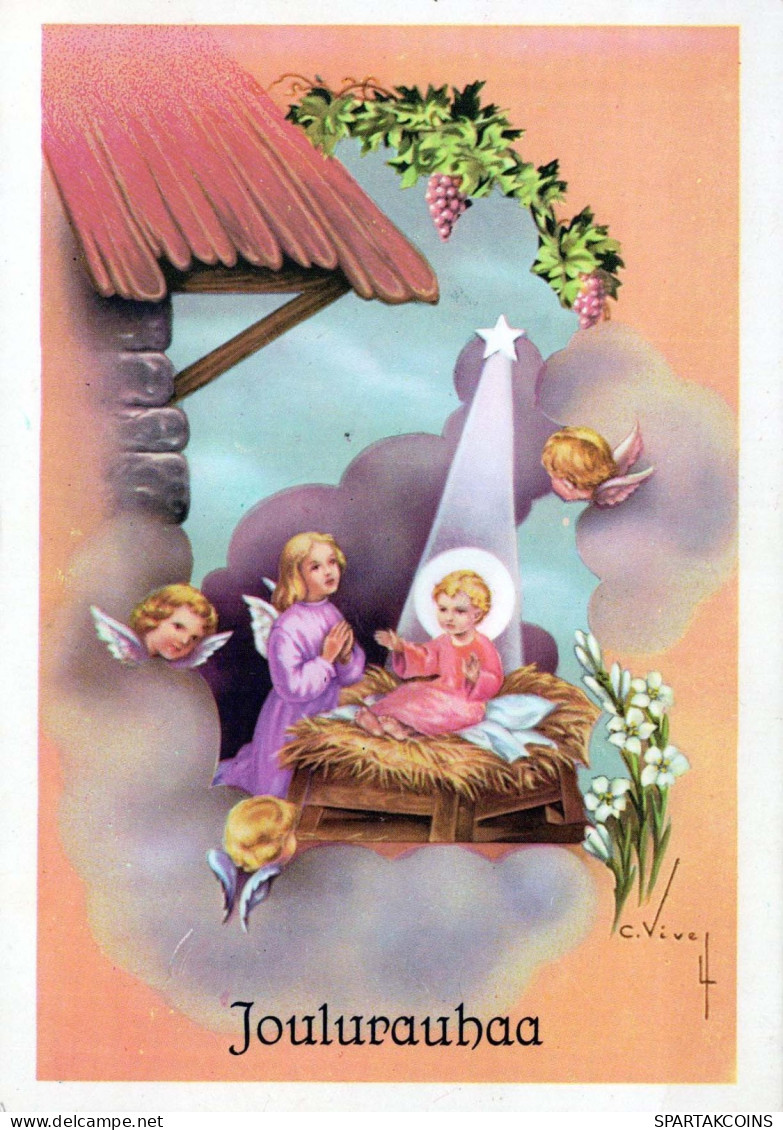 ÁNGEL Navidad Niño JESÚS Vintage Tarjeta Postal CPSM #PBP289.ES - Anges