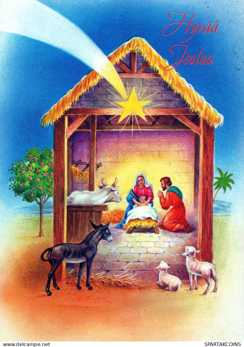 Virgen María Virgen Niño JESÚS Navidad Religión Vintage Tarjeta Postal CPSM #PBP736.ES - Vergine Maria E Madonne