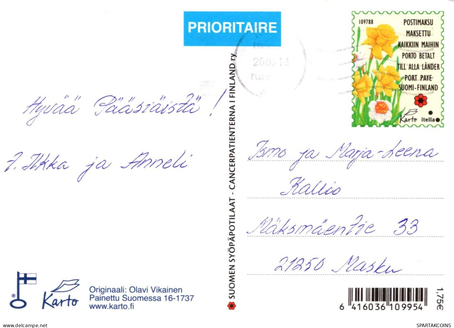 PASCUA CONEJO Vintage Tarjeta Postal CPSM #PBO541.ES - Easter