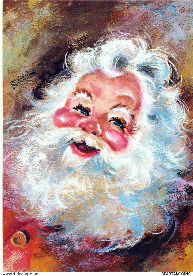 PAPÁ NOEL Feliz Año Navidad Vintage Tarjeta Postal CPSM #PBL491.ES - Santa Claus