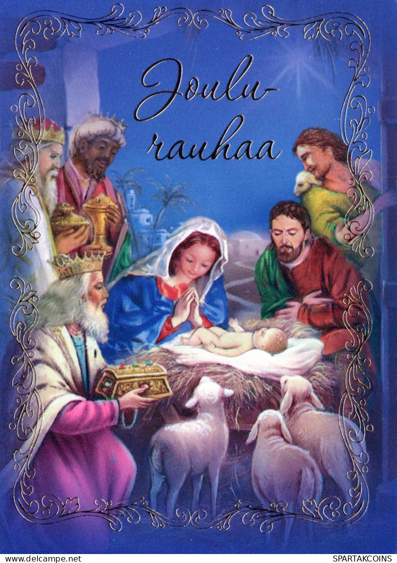Virgen María Virgen Niño JESÚS Navidad Religión Vintage Tarjeta Postal CPSM #PBB965.ES - Vergine Maria E Madonne