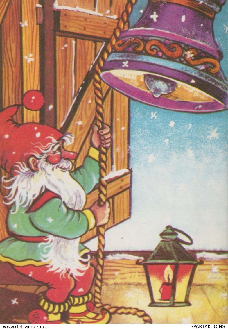 PAPÁ NOEL Feliz Año Navidad Vintage Tarjeta Postal CPSM #PBL240.ES - Santa Claus