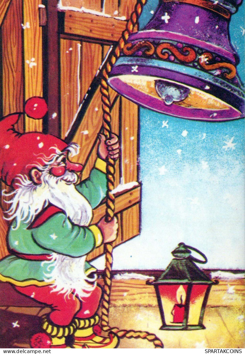 PAPÁ NOEL Feliz Año Navidad Vintage Tarjeta Postal CPSM #PBL240.ES - Santa Claus
