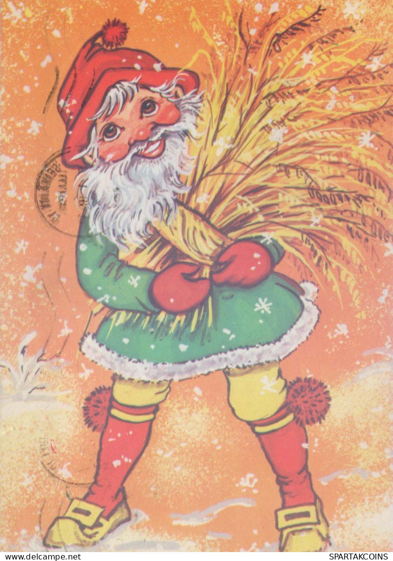 PAPÁ NOEL Feliz Año Navidad Vintage Tarjeta Postal CPSM #PBL175.ES - Santa Claus