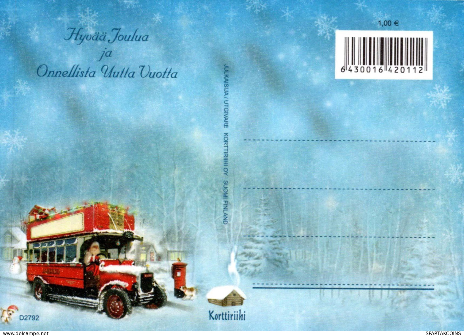 PAPÁ NOEL Feliz Año Navidad Vintage Tarjeta Postal CPSM #PBL035.ES - Santa Claus