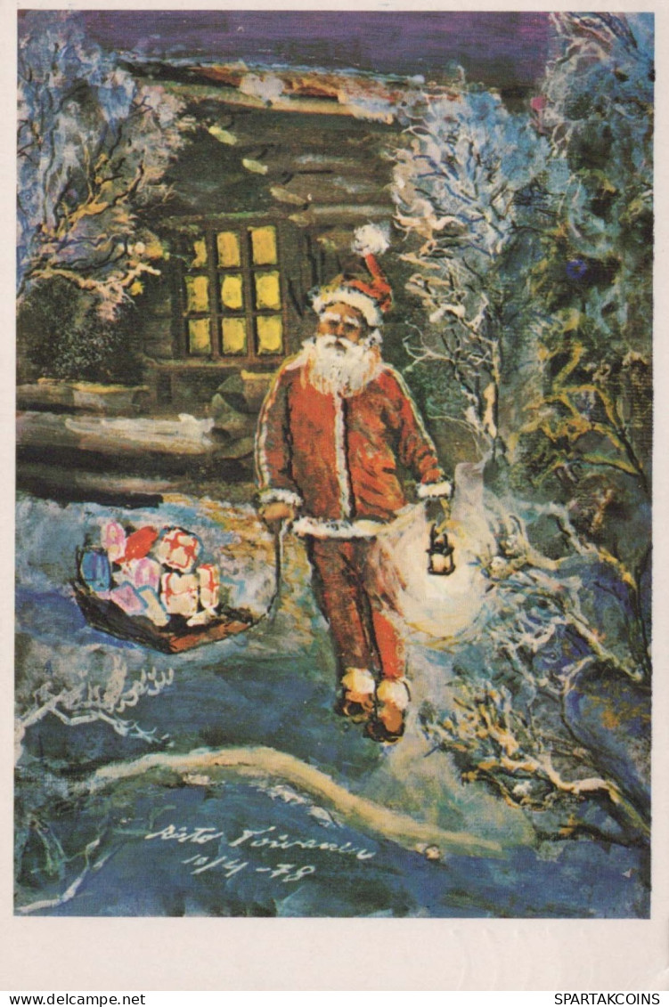 SANTA CLAUS Happy New Year Christmas Vintage Postcard CPSM #PAU534.GB - Santa Claus