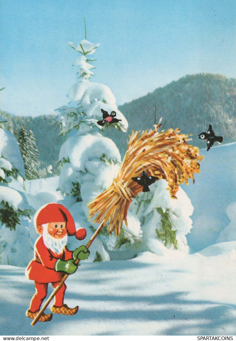 SANTA CLAUS Happy New Year Christmas Vintage Postcard CPSM #PAU601.GB - Santa Claus