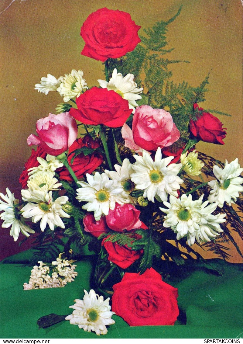 FLOWERS Vintage Postcard CPSM #PAS635.GB - Flowers