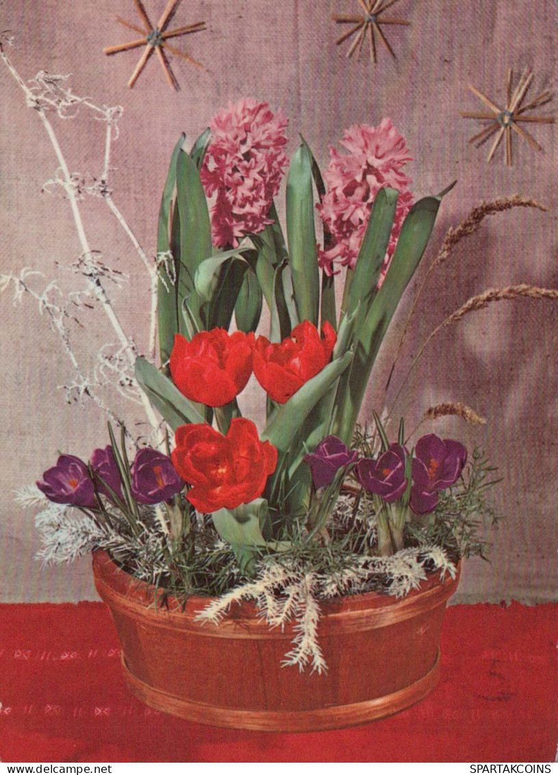 FLOWERS Vintage Postcard CPSM #PAS392.GB - Fleurs