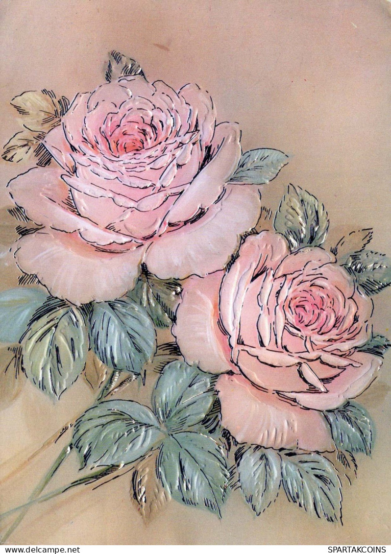 FLOWERS Vintage Postcard CPSM #PAS032.GB - Blumen