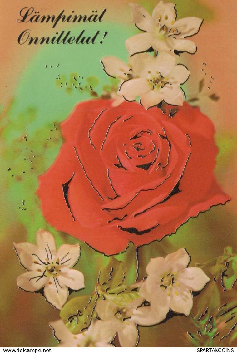 FLOWERS Vintage Postcard CPSM #PAS272.GB - Flowers
