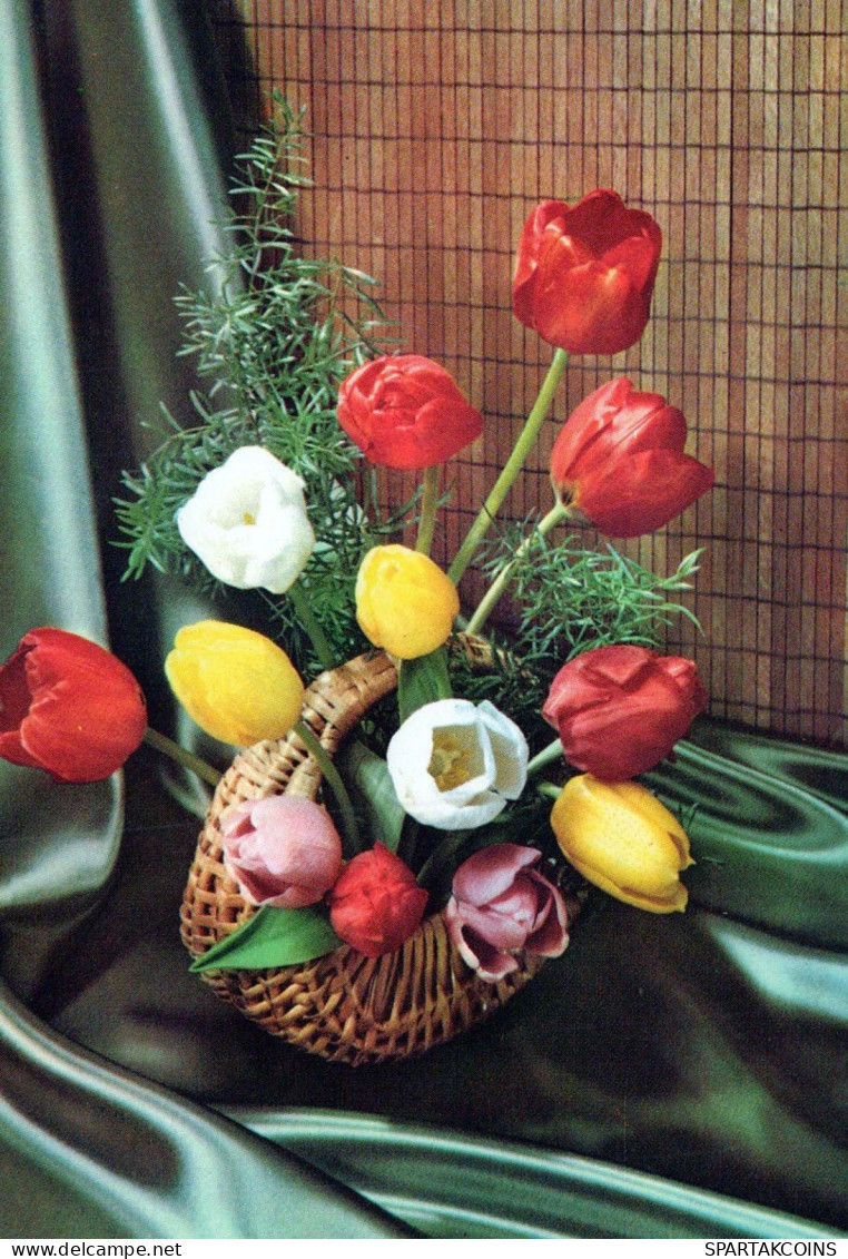 FLOWERS Vintage Postcard CPSM #PAR130.GB - Fleurs