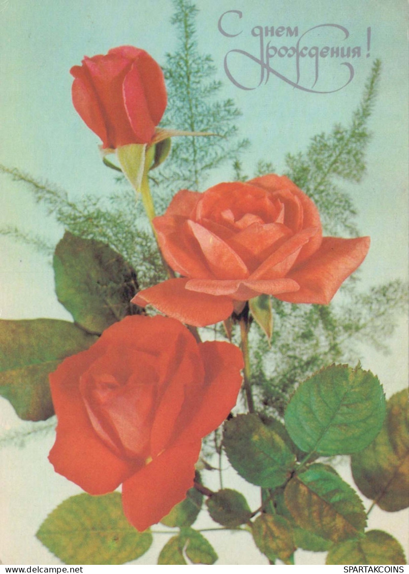 FLOWERS Vintage Postcard CPSM #PAR731.GB - Fleurs