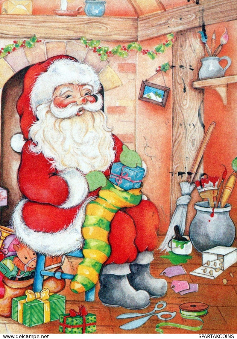 SANTA CLAUS CHRISTMAS Holidays Vintage Postcard CPSM #PAK152.GB - Santa Claus