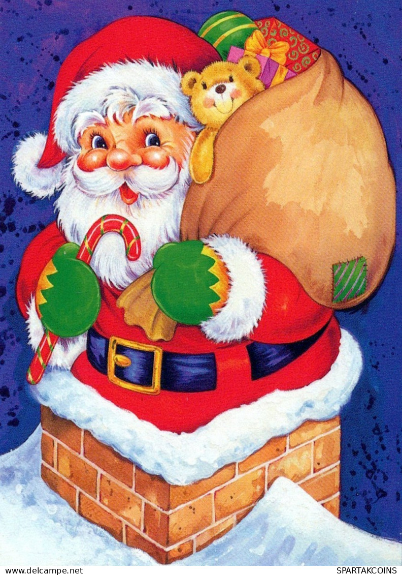 SANTA CLAUS CHRISTMAS Holidays Vintage Postcard CPSMPF #PAJ390.GB - Santa Claus