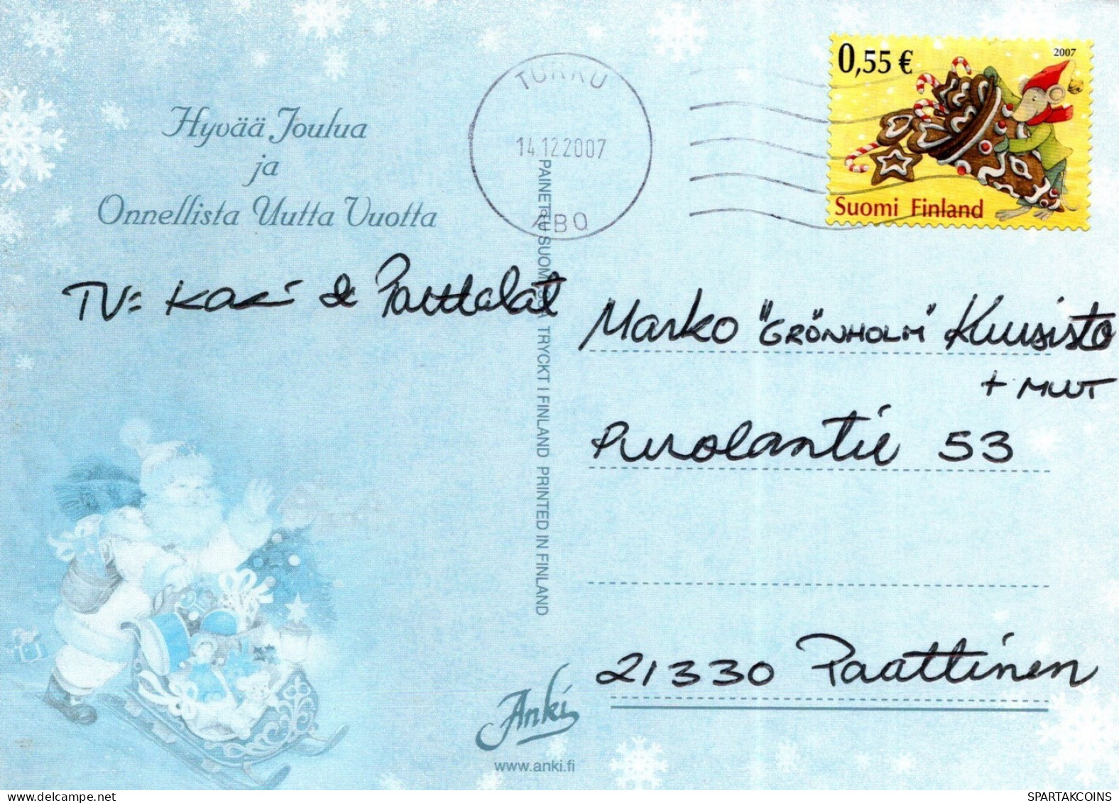 SANTA CLAUS CHRISTMAS Holidays Vintage Postcard CPSM #PAJ525.GB - Santa Claus