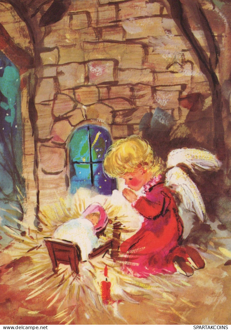 ANGEL CHRISTMAS Holidays Vintage Postcard CPSM #PAH752.GB - Engel