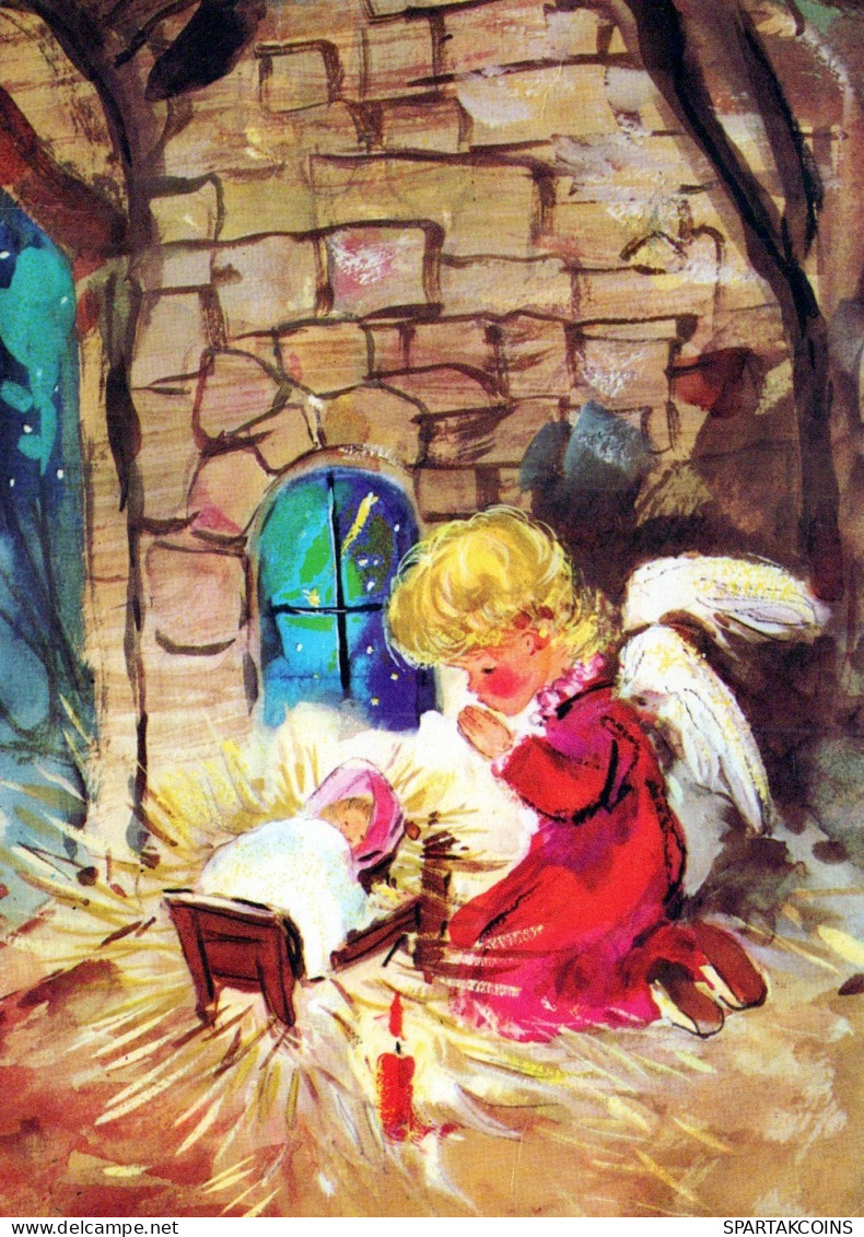 ANGEL CHRISTMAS Holidays Vintage Postcard CPSM #PAH752.GB - Anges