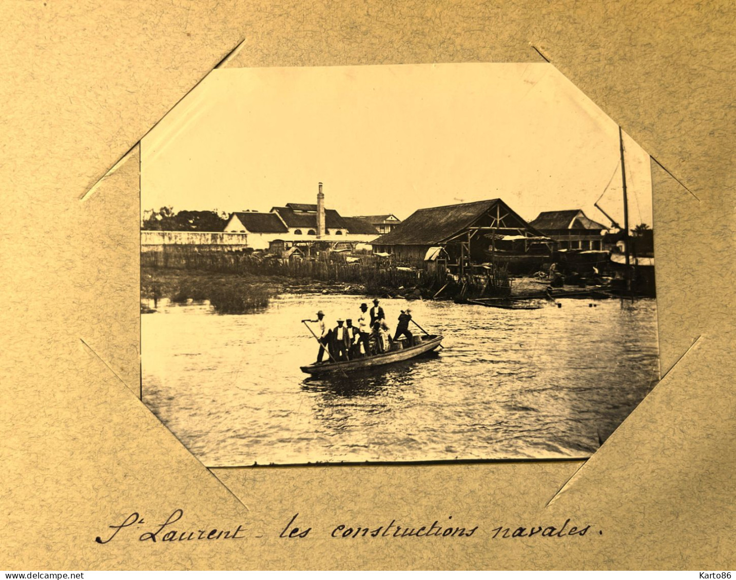 St Laurent Du Maroni , Guyane * Les Constructions Navales * Chantiers De Bateaux * RARE Photo Circa 1890/1910 10x8cm - Saint Laurent Du Maroni