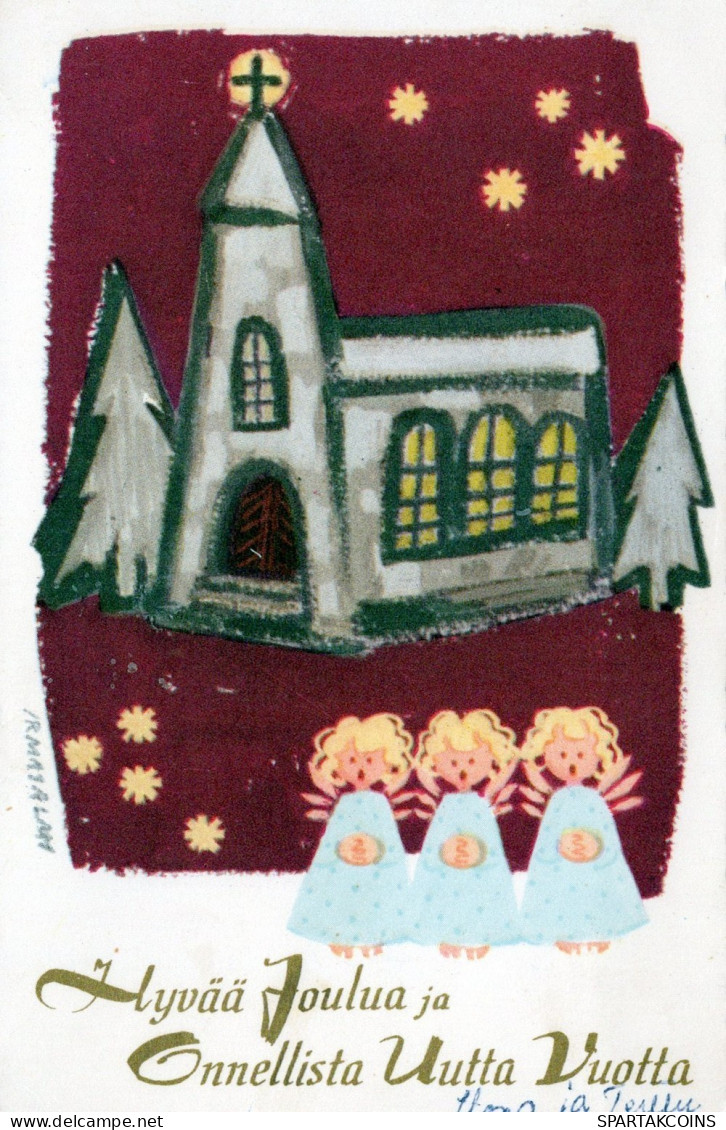 ANGEL CHRISTMAS Holidays Vintage Postcard CPSMPF #PAG813.GB - Angels