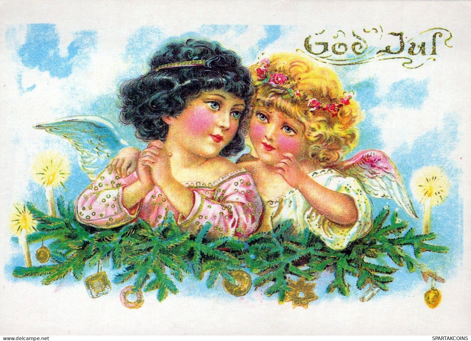 ANGEL CHRISTMAS Holidays Vintage Postcard CPSM #PAH061.GB - Anges