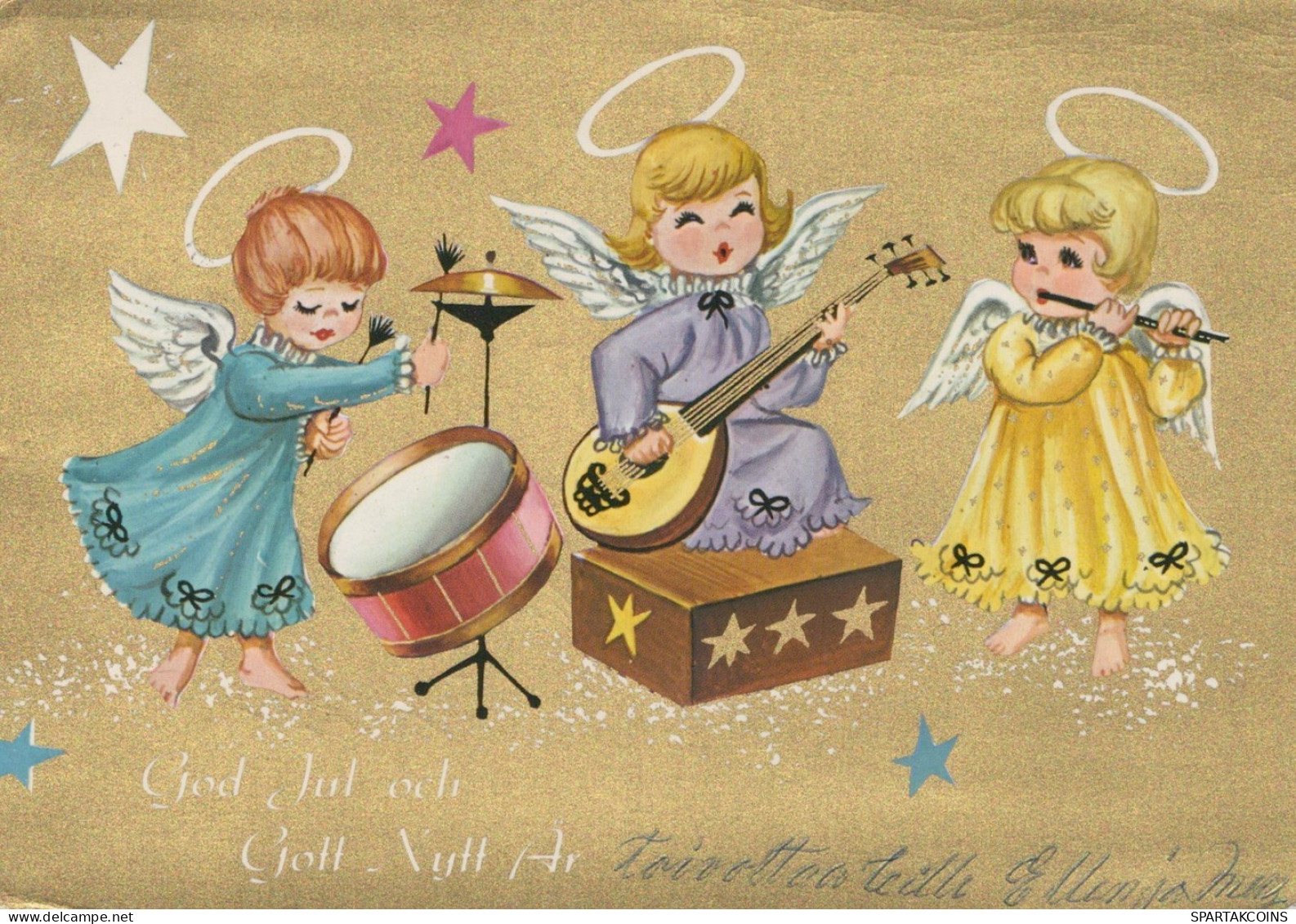 ANGEL CHRISTMAS Holidays Vintage Postcard CPSM #PAH253.GB - Angels