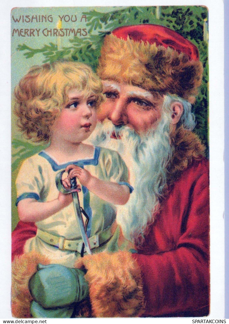 PÈRE NOËL Bonne Année Noël Vintage Carte Postale CPSMPF #PKG341.FR - Santa Claus