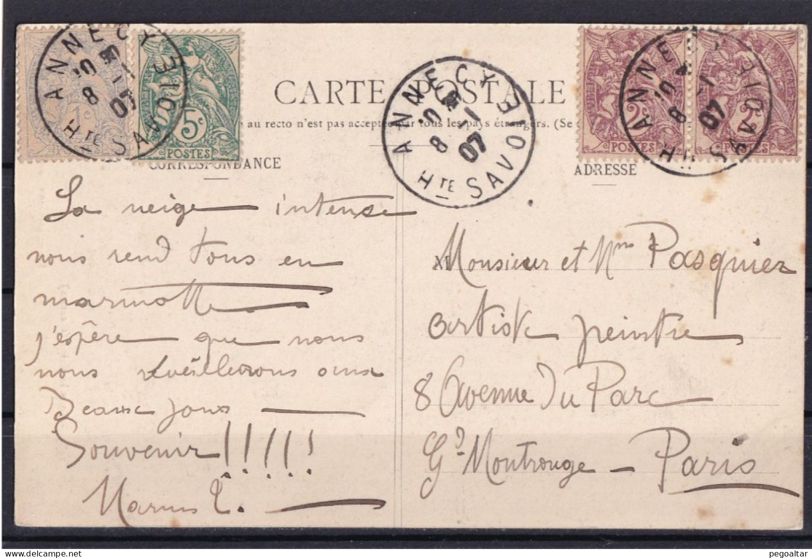 Jolie Carte à 10 Cts. - 1877-1920: Semi Modern Period