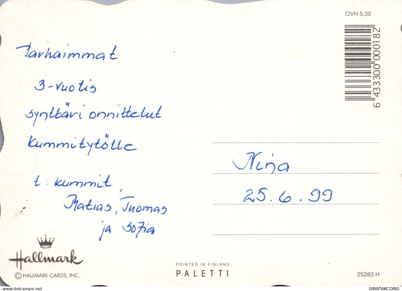 JOYEUX ANNIVERSAIRE 2 Ans GARÇON ENFANTS Vintage Postal CPSM #PBT742.FR - Verjaardag