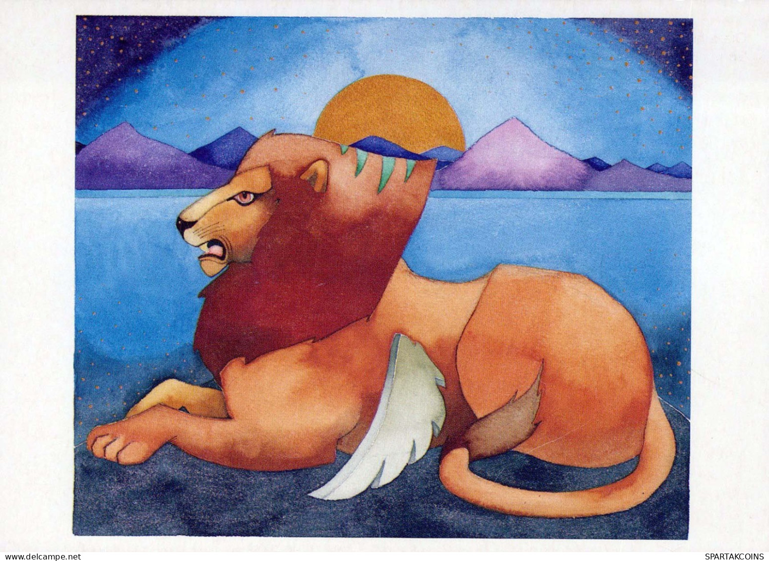 LION Animaux Vintage Carte Postale CPSM #PBS030.FR - Lions