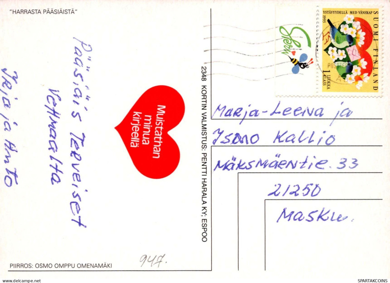 OISEAU Animaux Vintage Carte Postale CPSM #PBR616.FR - Uccelli