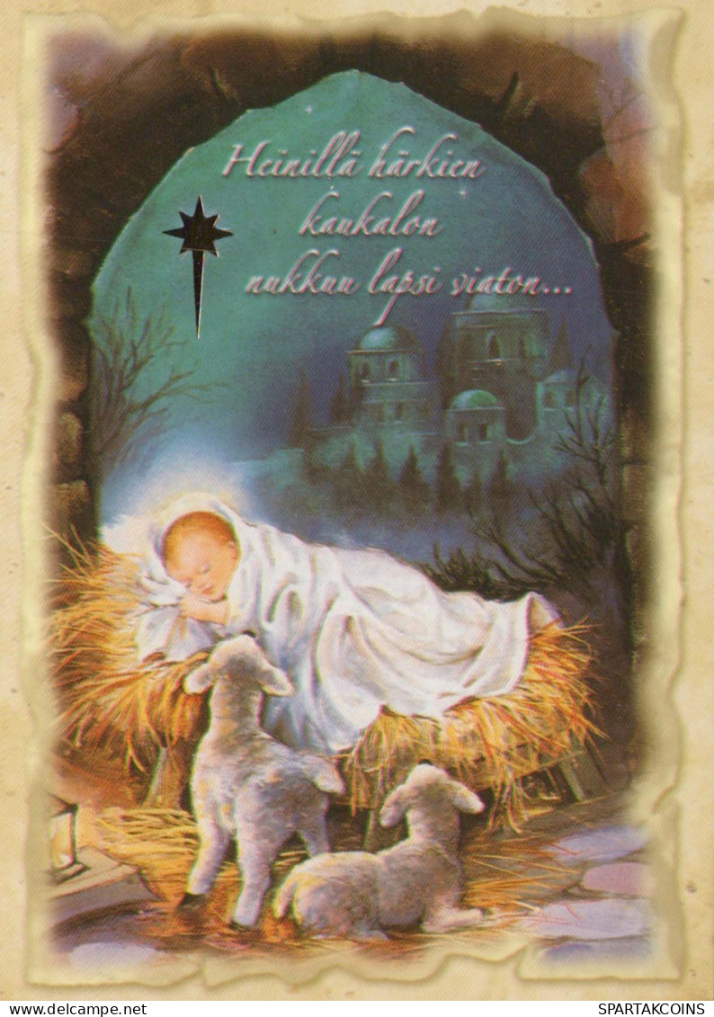 JÉSUS-CHRIST Bébé JÉSUS Noël Religion Vintage Carte Postale CPSM #PBP675.FR - Jésus